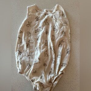 Rylee + Cru Bunny Print Baby Romper